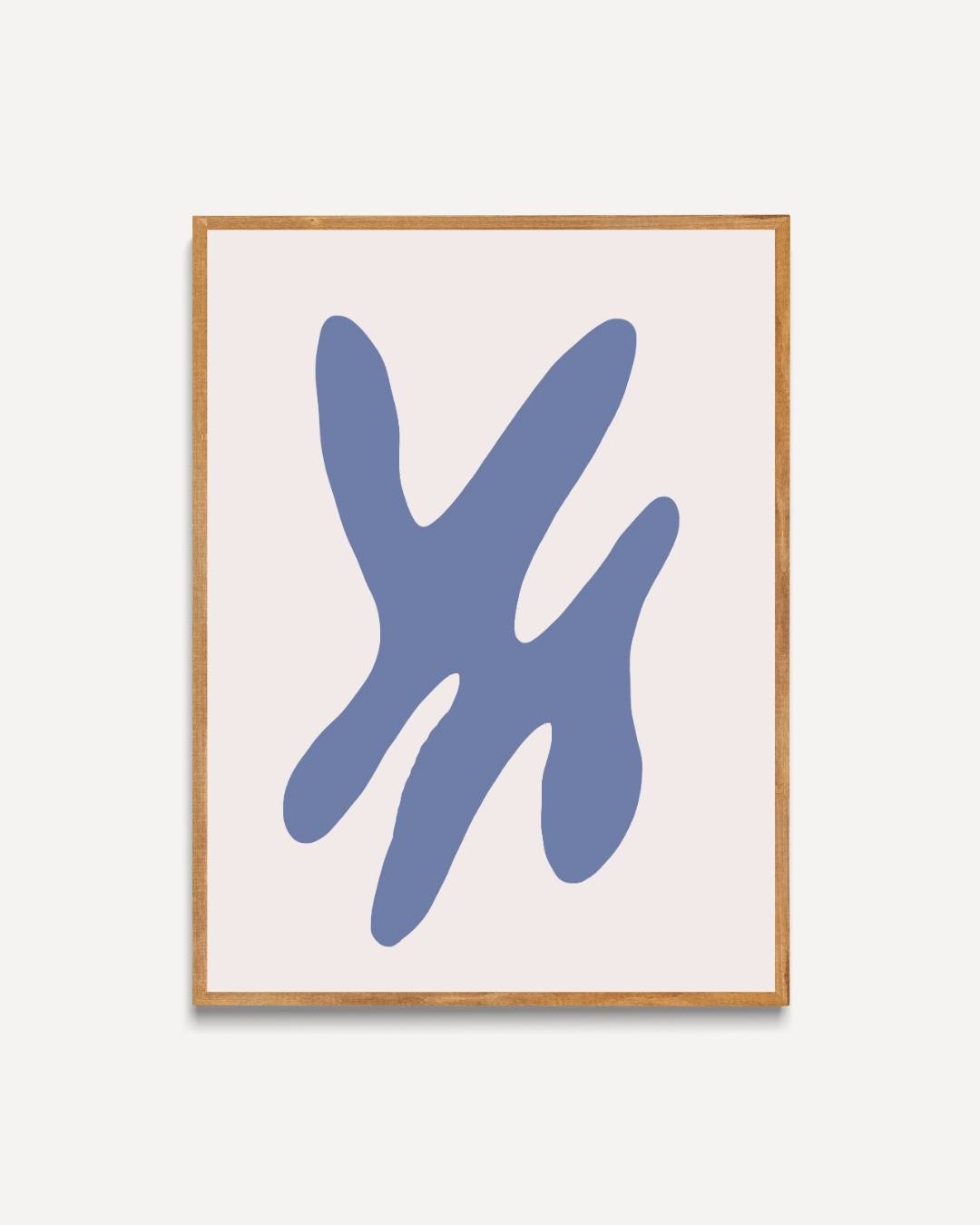 Blauwe abstractie Poster – portret poster als wanddecoratie