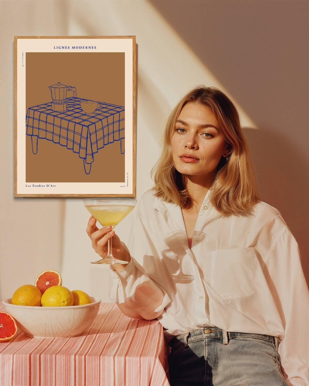 Espressopot Poster Kunstwerk – staande poster voor modern interieur