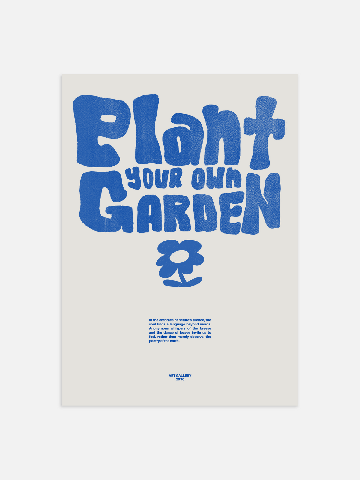 Plant your own garden Poster – portret poster als wanddecoratie