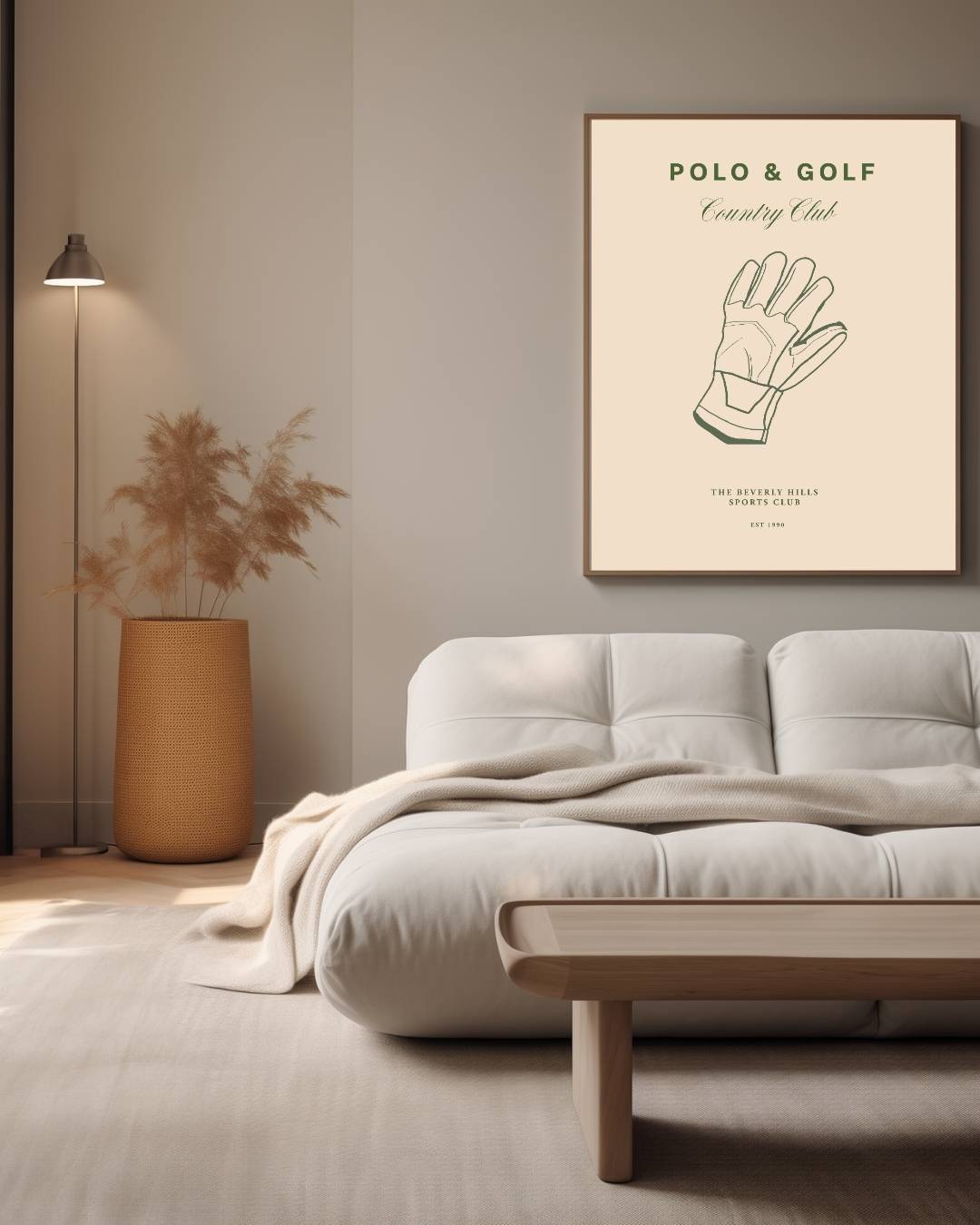 Polo & Golf handschoen Poster – staande poster voor modern interieur