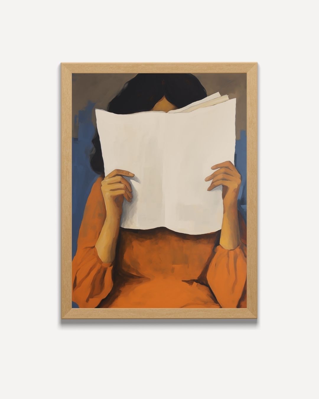 Verzonken in Bladzijde Poster – portret poster als wanddecoratie