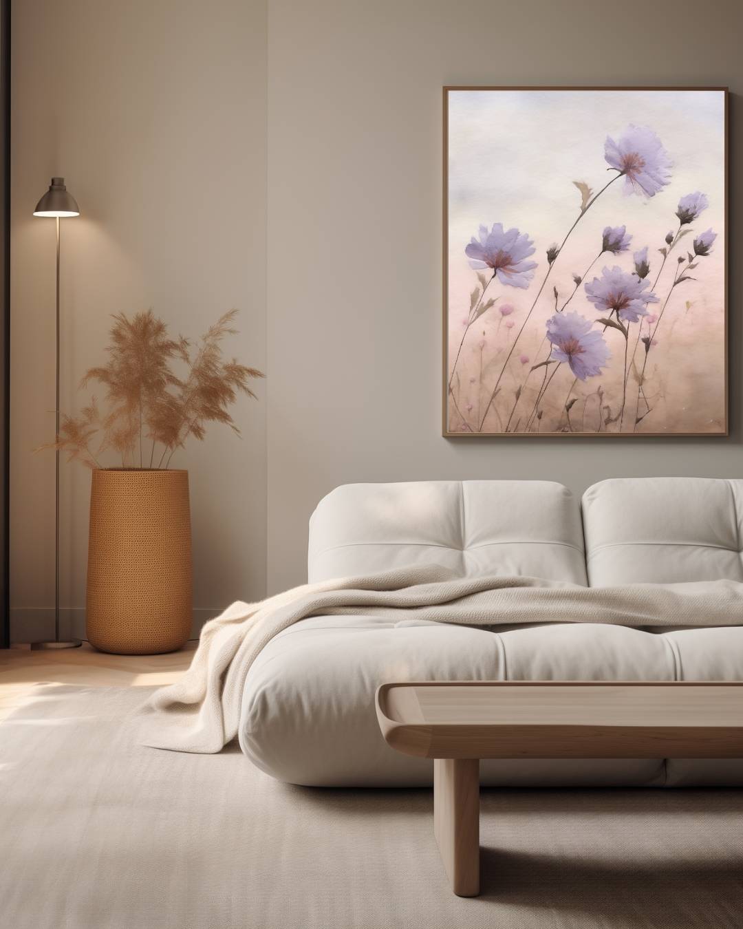 Zomerbloemen in aquarel Poster – staande poster voor modern interieur