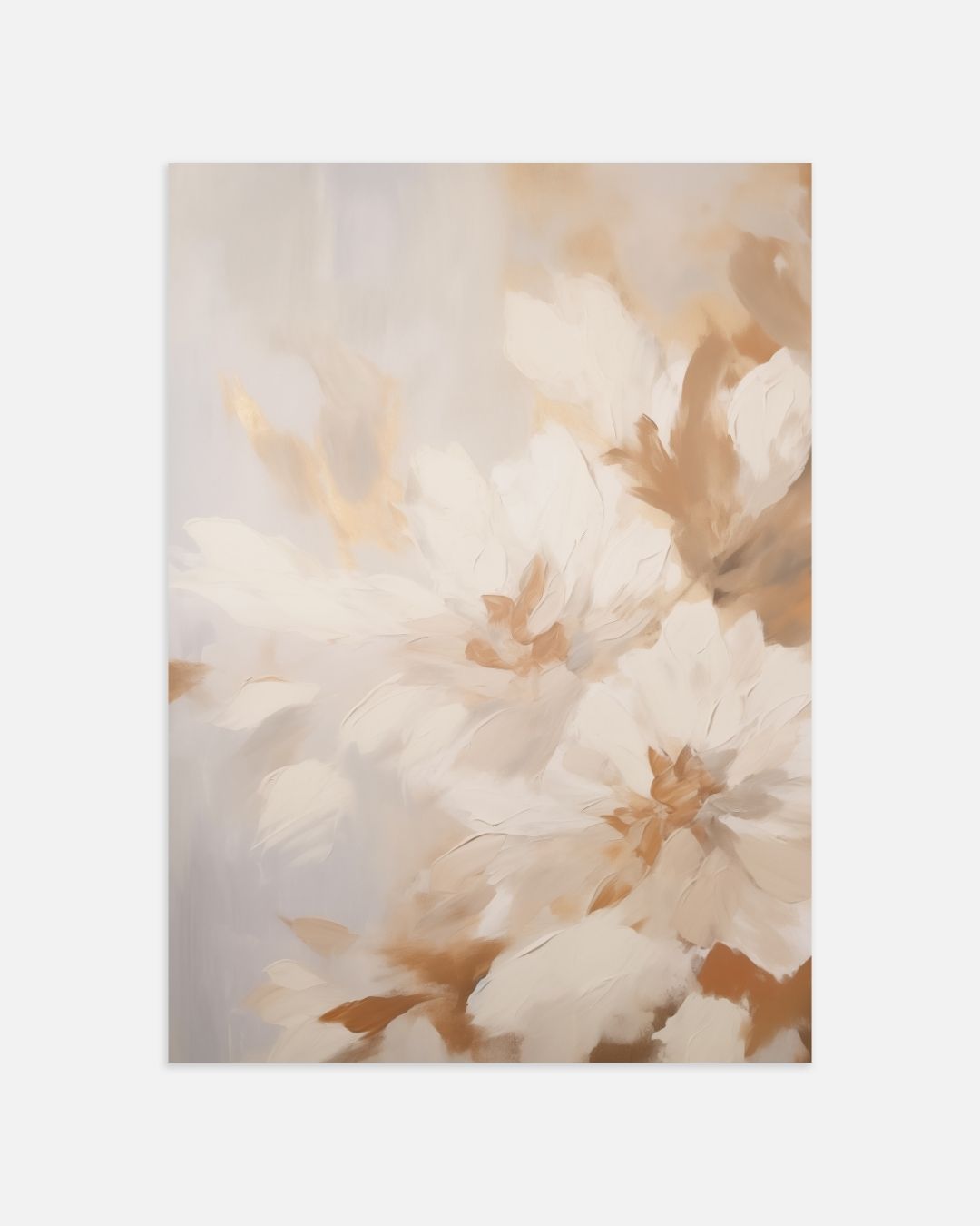Beige Bloemendroom Posterset – tweedelige poster set voor modern interieur