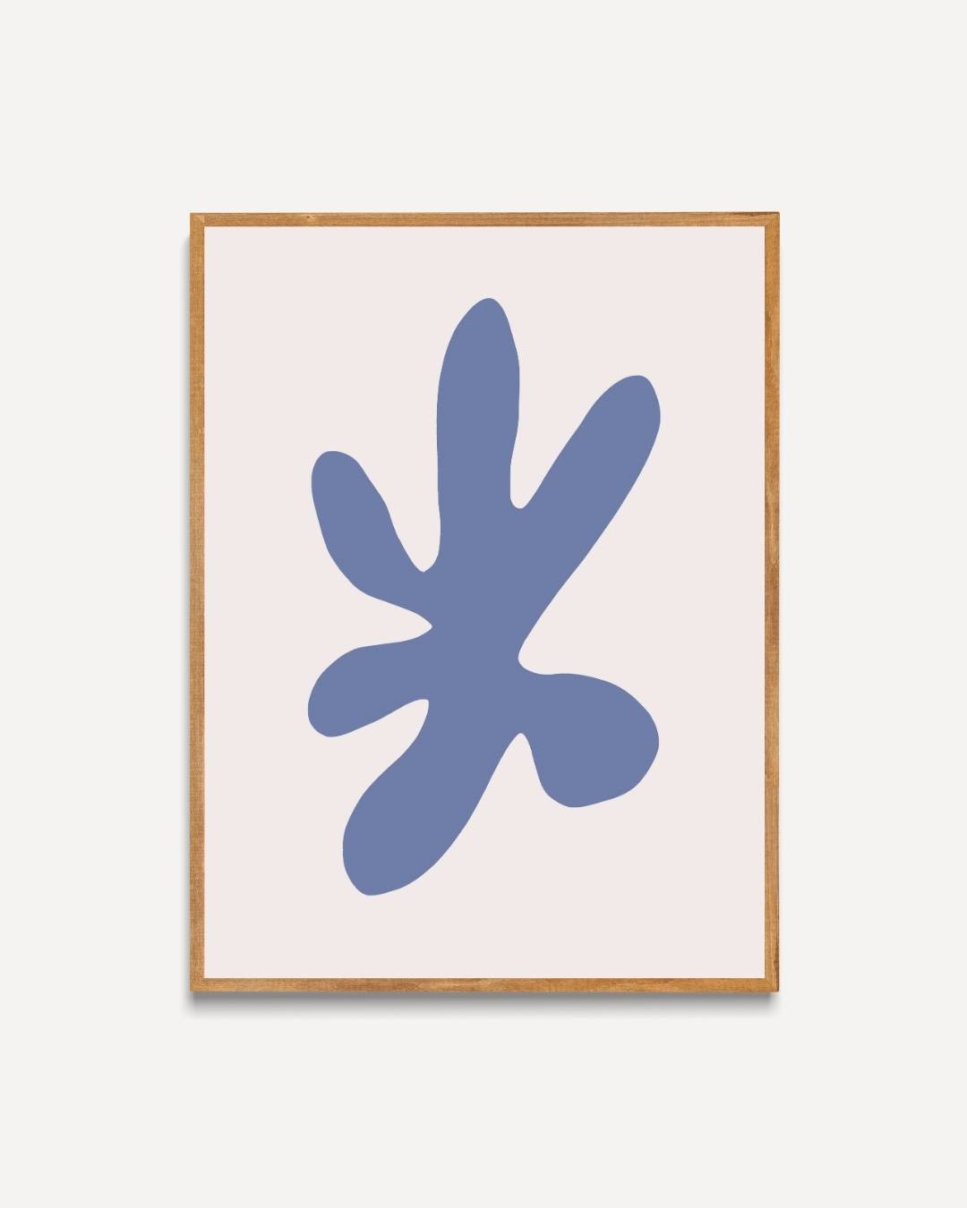 Abstract blauw ontwerp Poster – portret poster als wanddecoratie