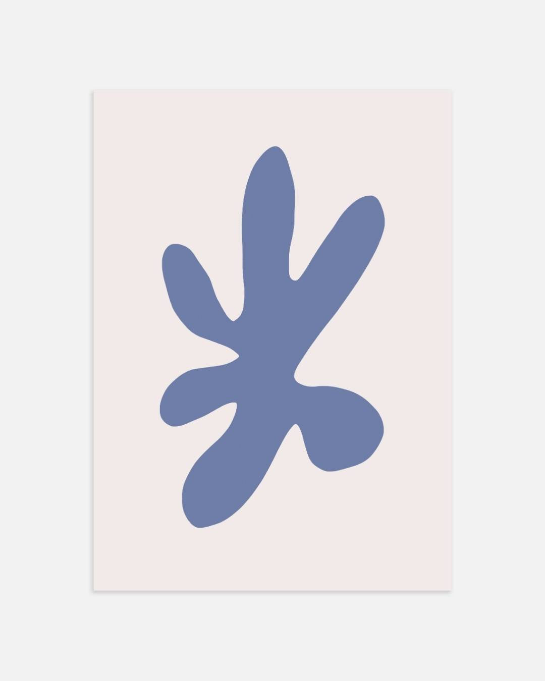 Abstract blauw ontwerp Poster – portret wanddecoratie van WallArtistic