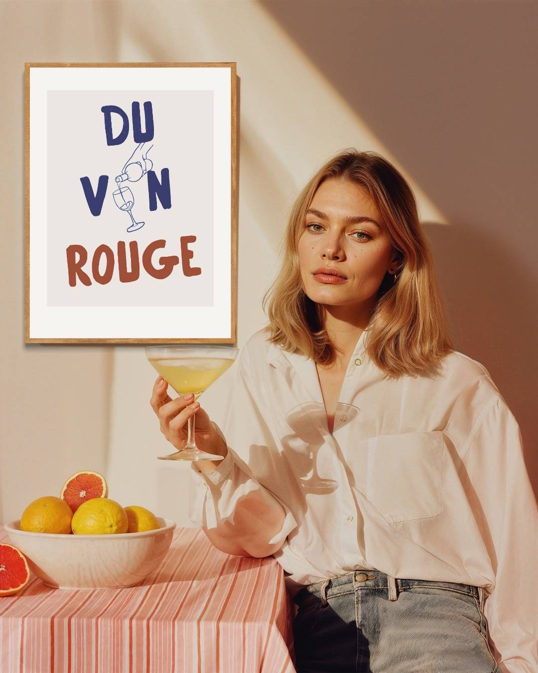 Du Vin Rouge Poster – staande poster voor modern interieur