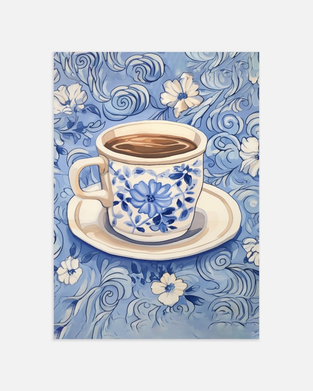 Poster Coffee Delight – portret wanddecoratie van WallArtistic