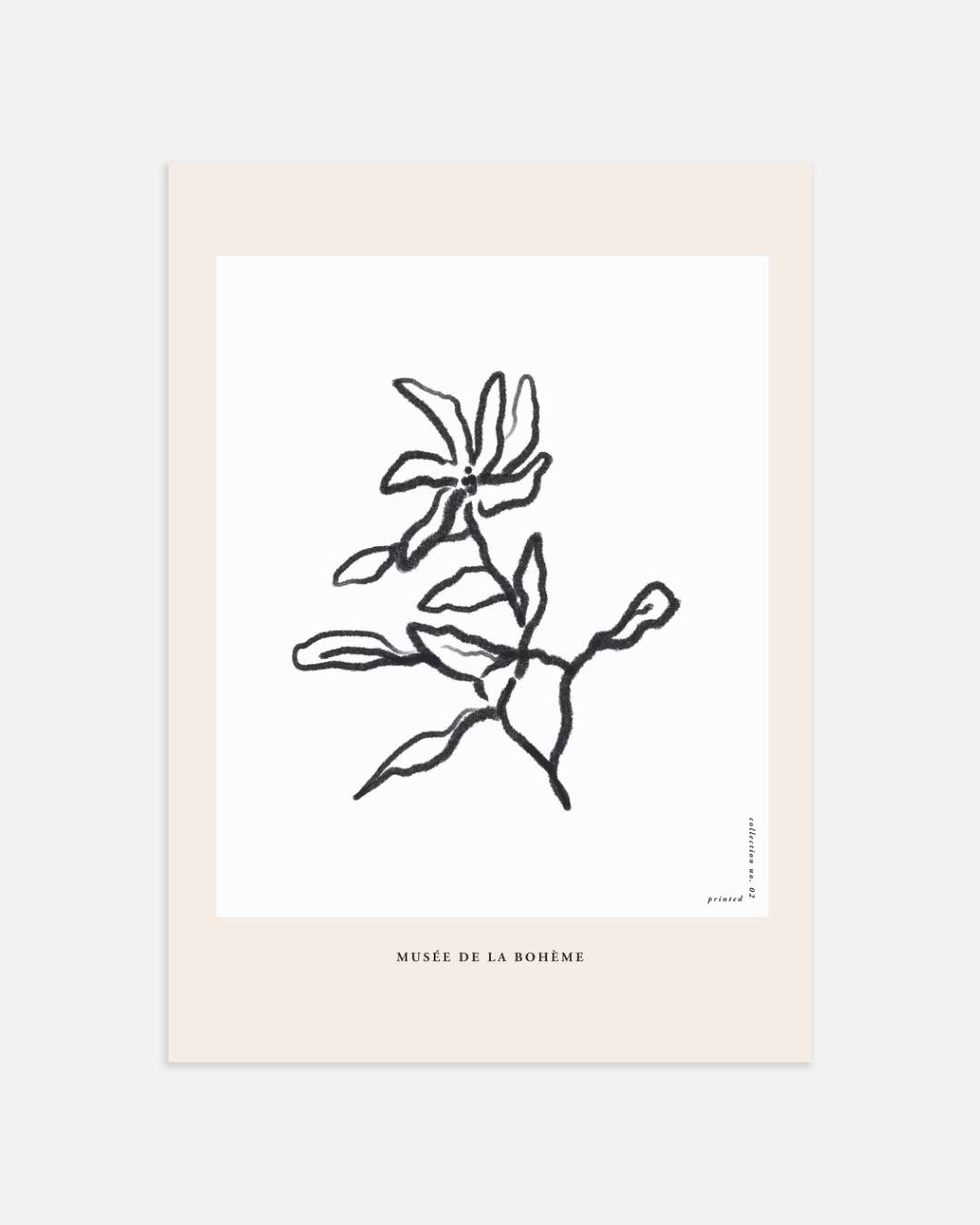 Abstracte bloem Poster – portret wanddecoratie van WallArtistic