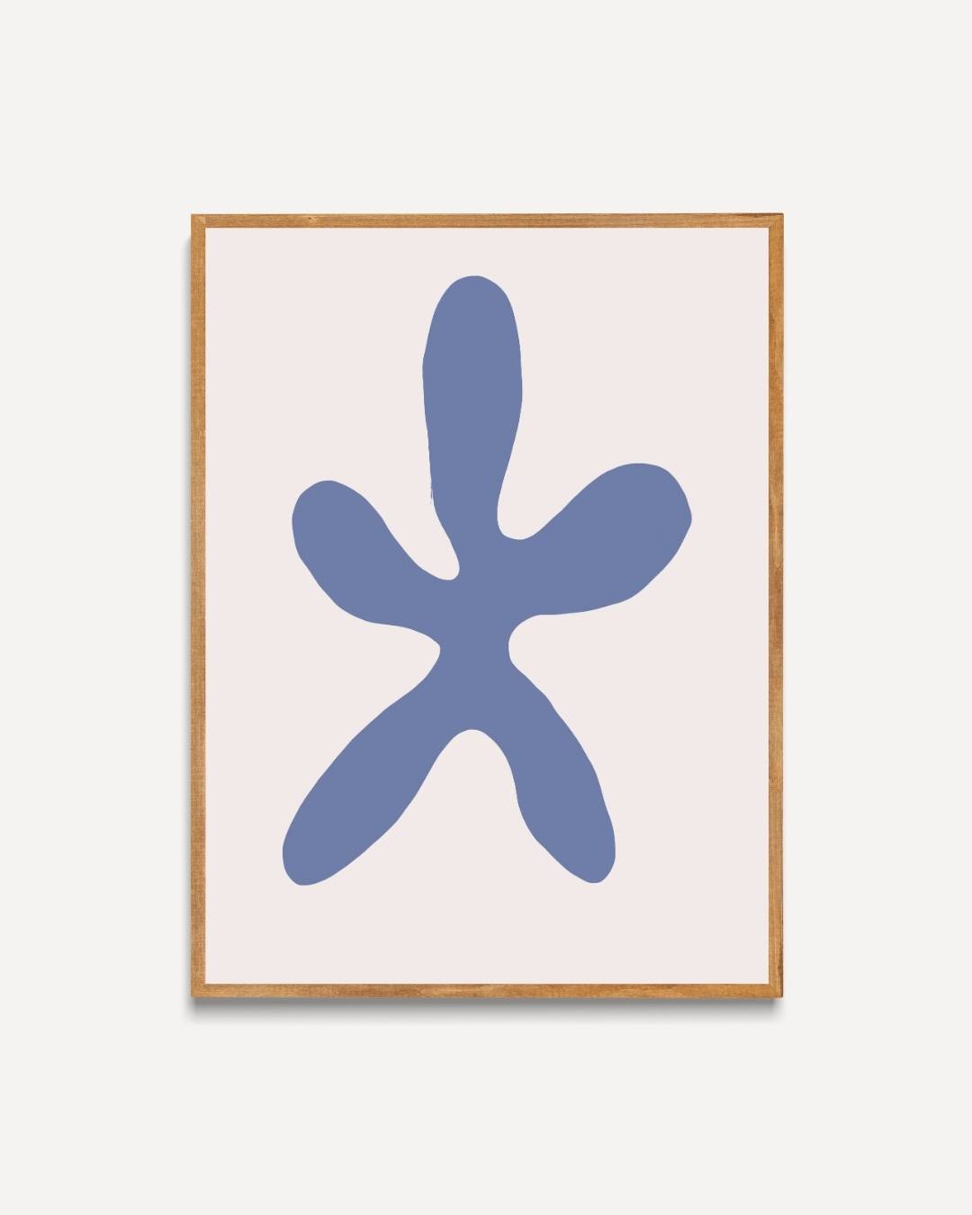 Blauwe abstract Poster – portret poster als wanddecoratie
