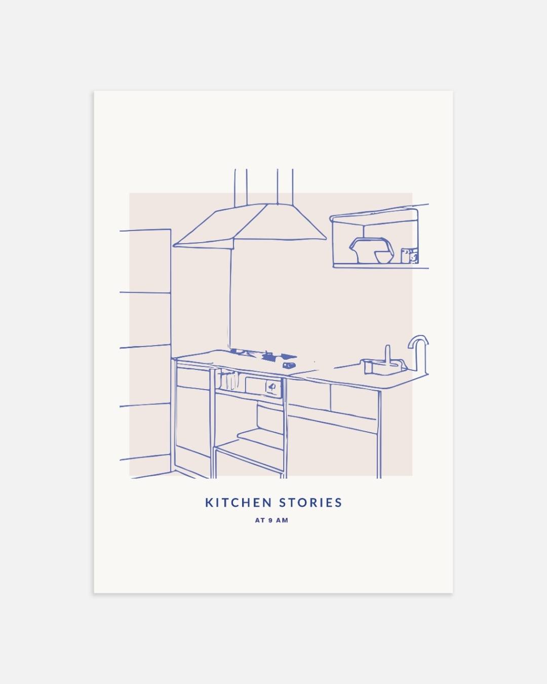 Morning kitchen Poster – portret wanddecoratie van WallArtistic