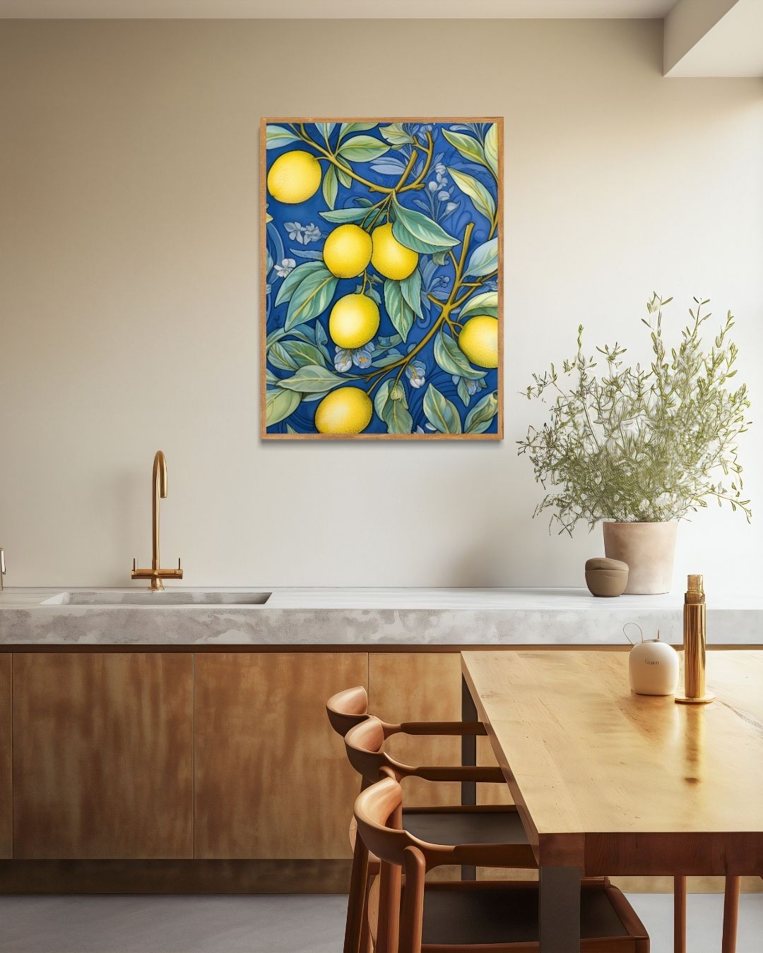 Lemon garden Poster – staande poster voor modern interieur