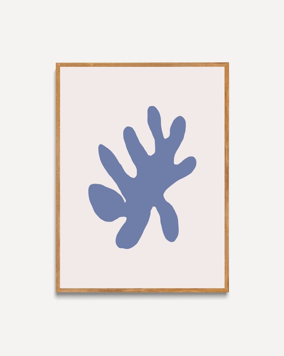 Abstract blauwe structuur Poster – portret poster als wanddecoratie