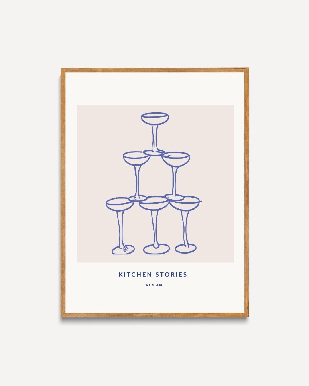 Cocktail Glasses Poster – portret poster als wanddecoratie