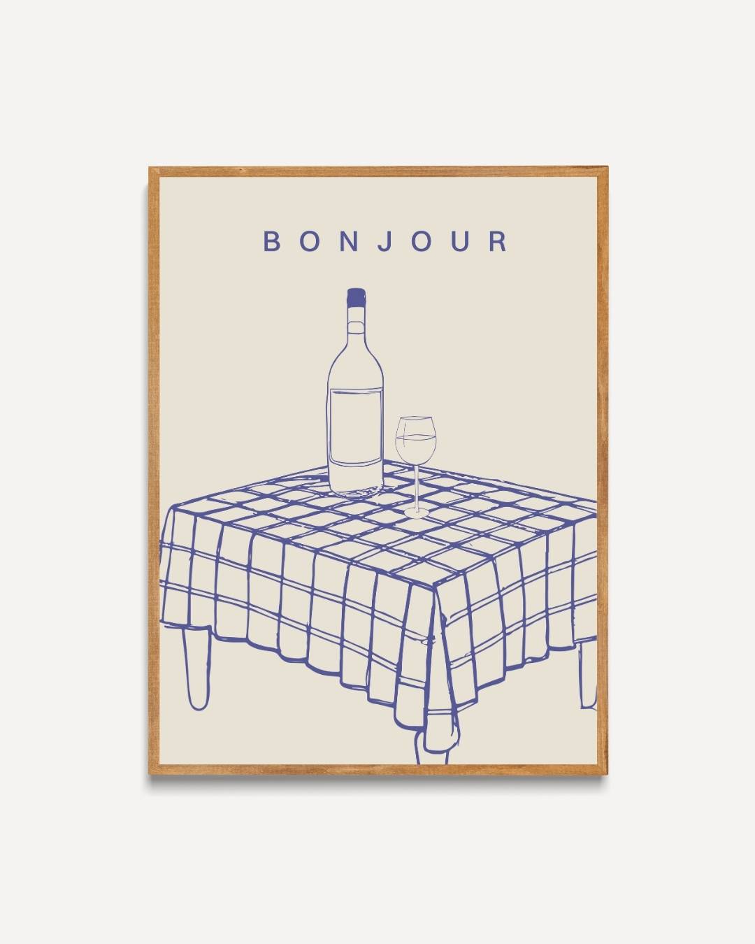 Bonjour Poster Kunstwerk – portret poster als wanddecoratie