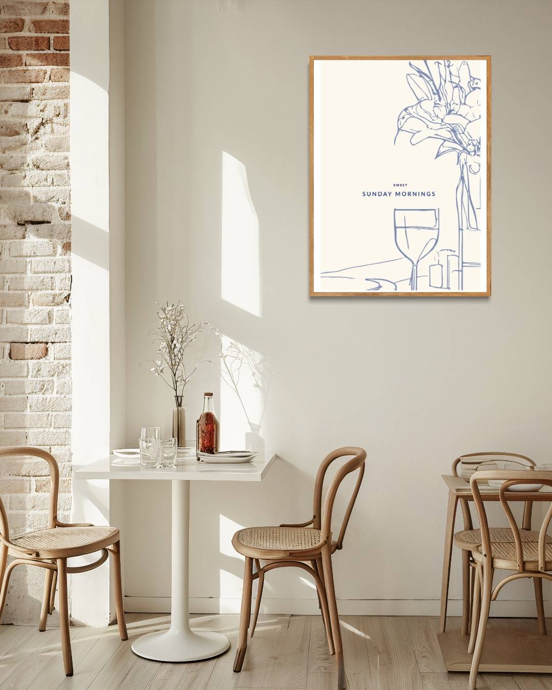 Sweet sunday mornings Poster – staande poster voor modern interieur