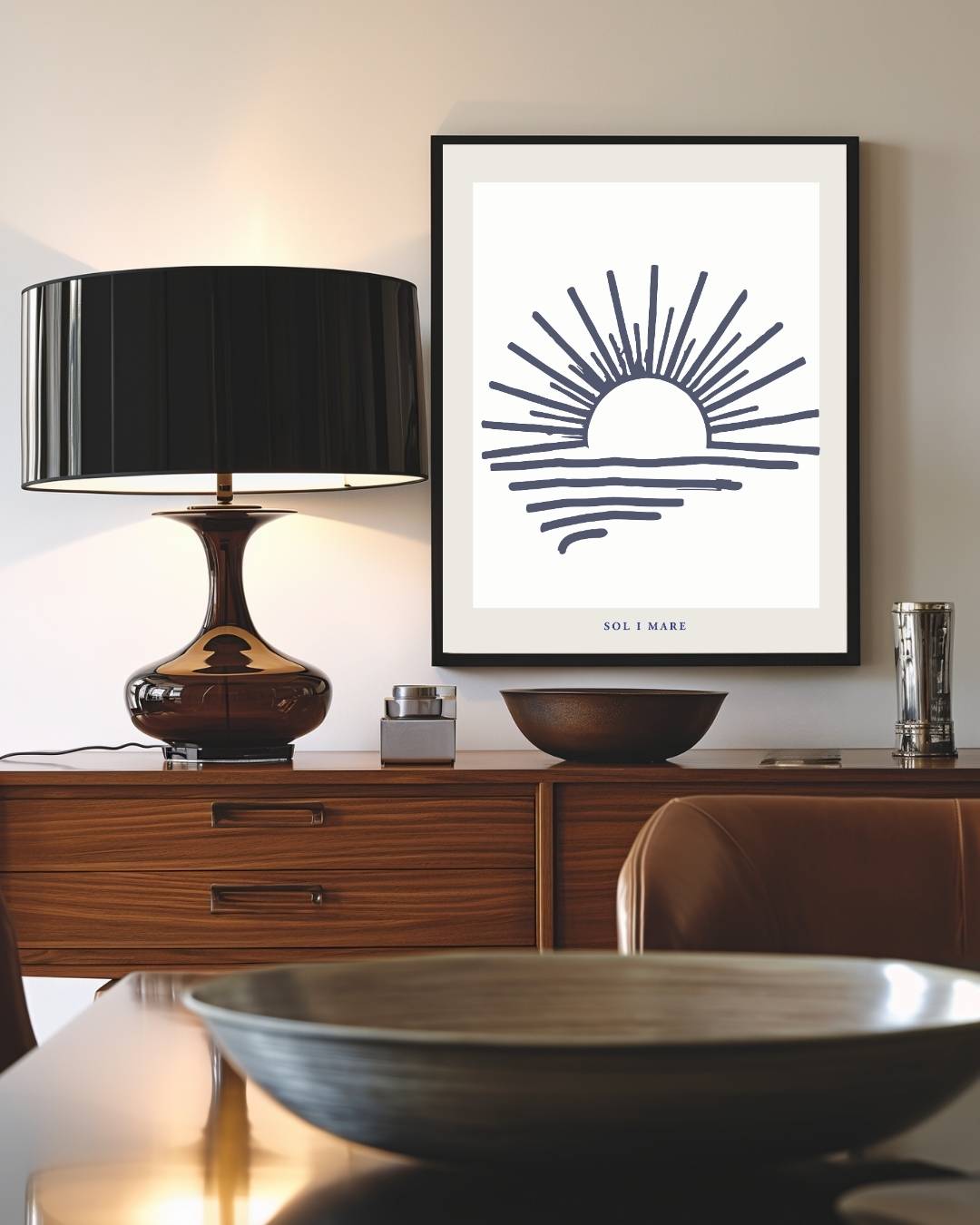 Zonsondergang Poster – staande poster voor modern interieur