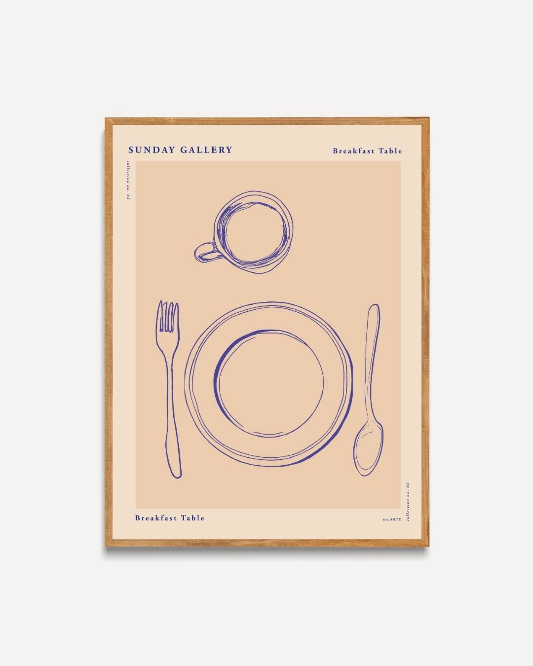 Ontbijttafel Poster Kunstwerk – portret poster als wanddecoratie