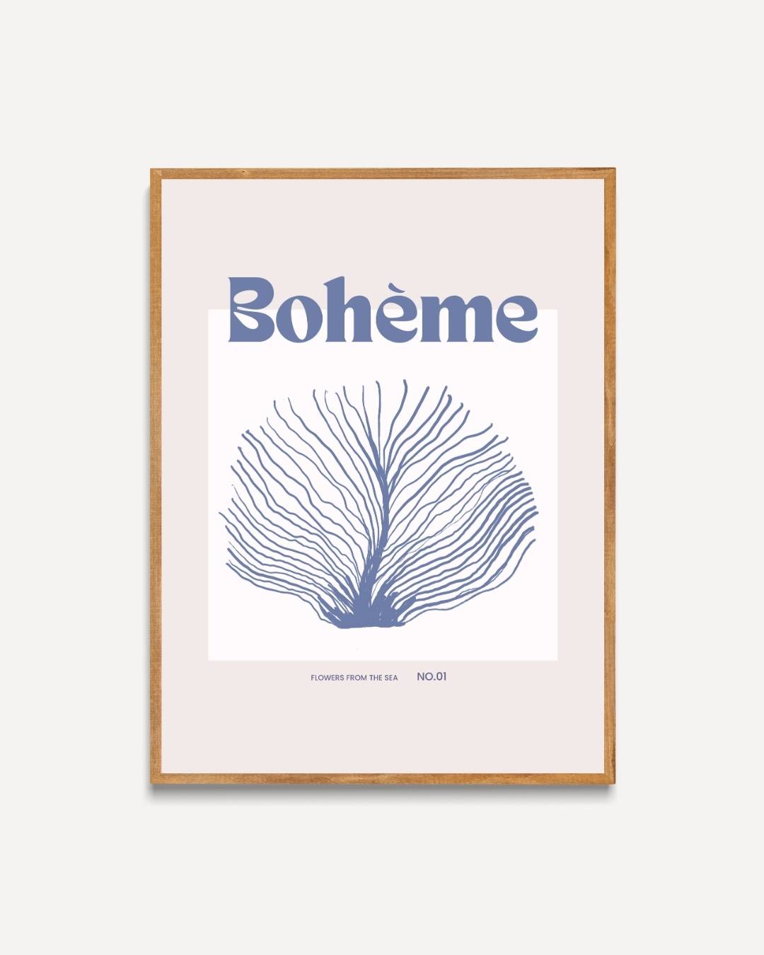 Bohème zee koraal Poster – portret poster als wanddecoratie