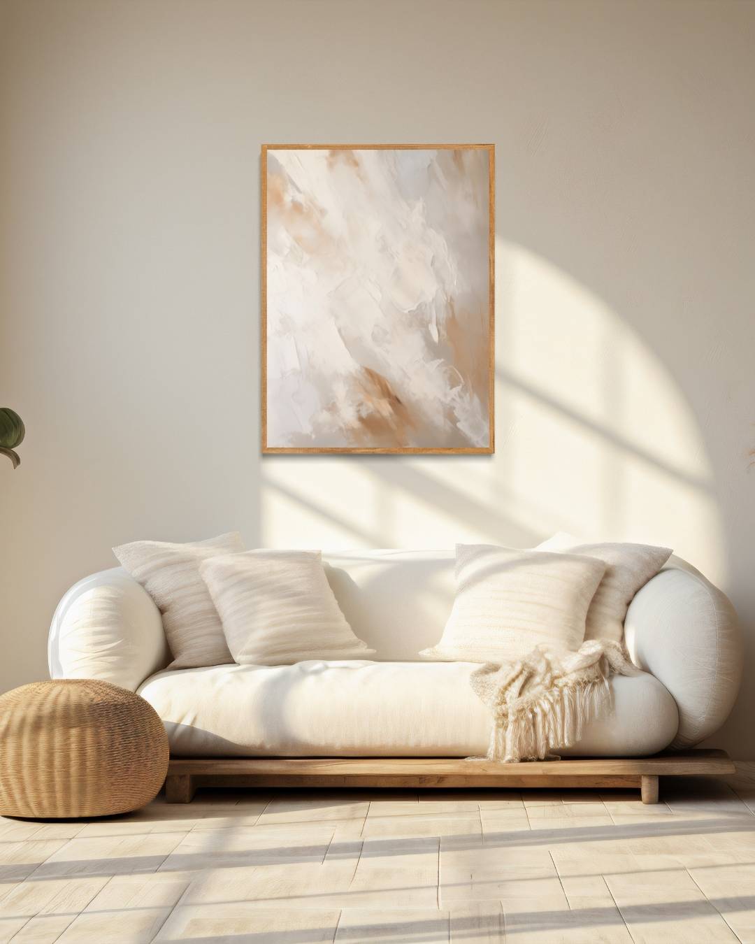 Zachte wolken in aardetinten Poster – staande poster voor modern interieur