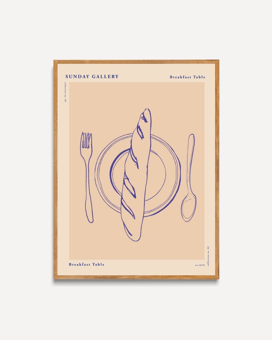 Bistro ontbijttafel Poster Kunstwerk – portret poster als wanddecoratie