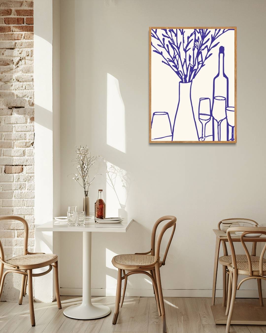 Verfijnde tafelscène Poster – staande poster voor modern interieur
