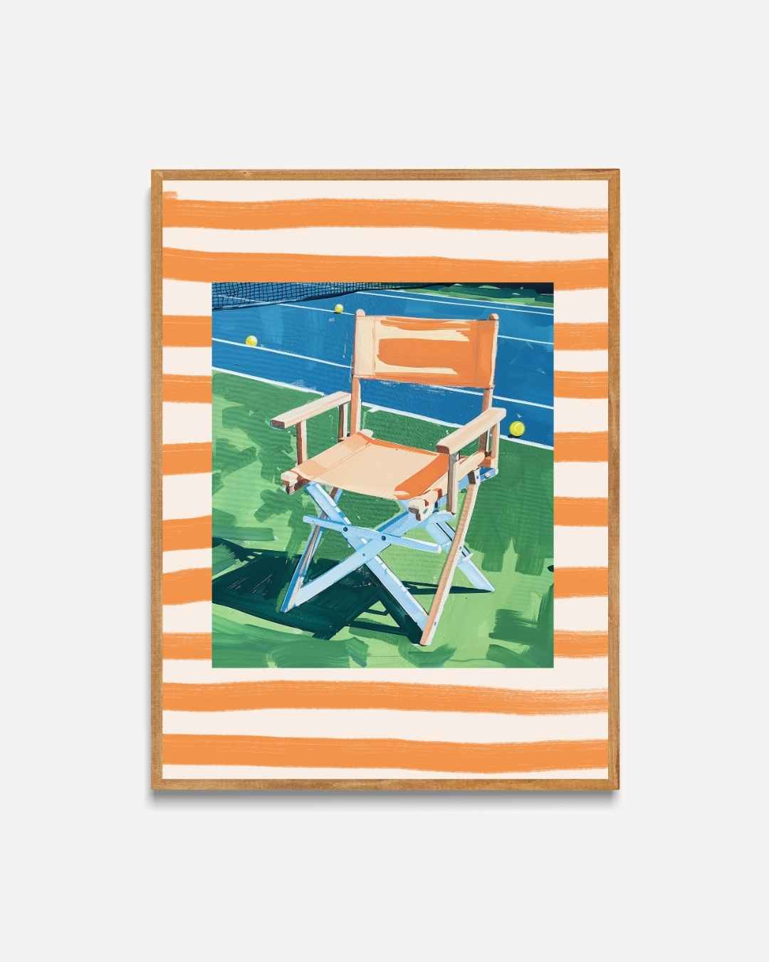 Tennis Court Chair Poster – portret poster als wanddecoratie