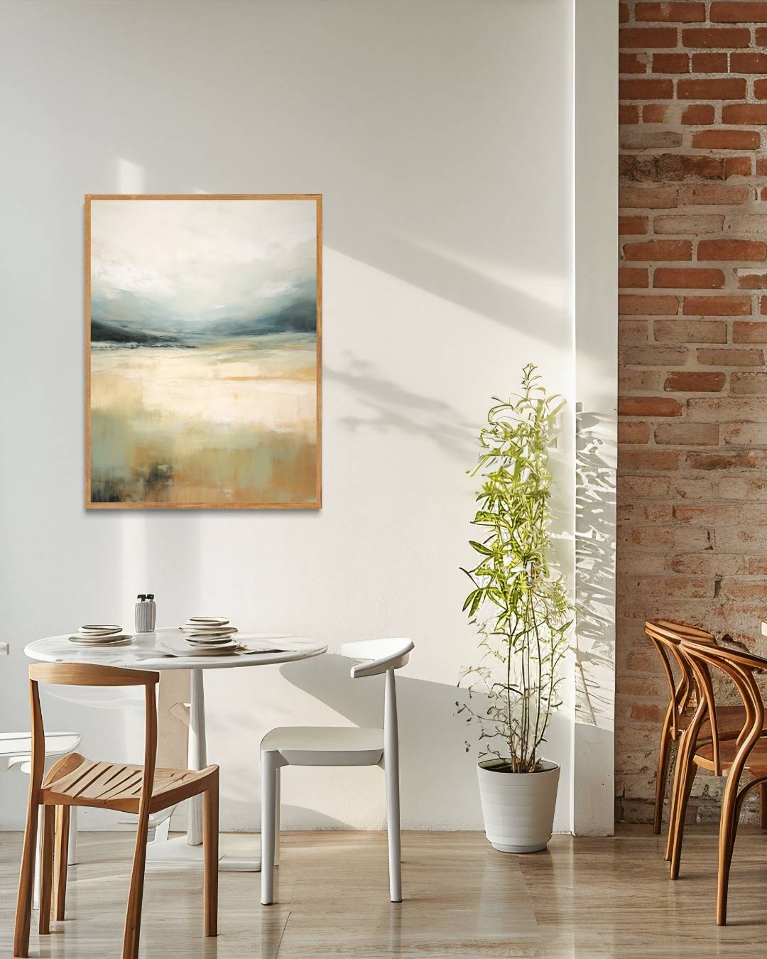Lichte horizon Poster – staande poster voor modern interieur