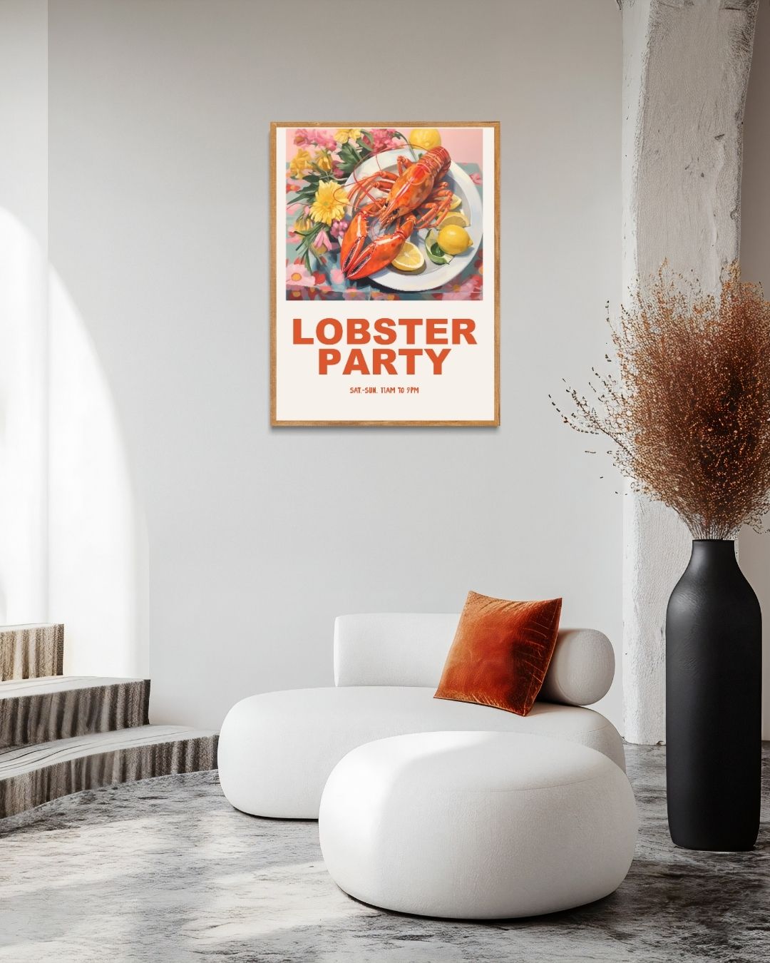 Lobster party Poster – staande poster voor modern interieur