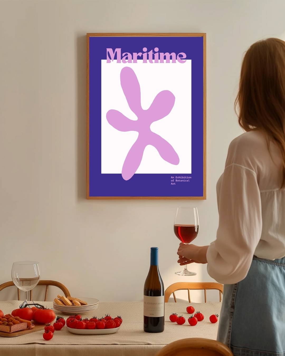Deep blue Poster – staande poster voor modern interieur