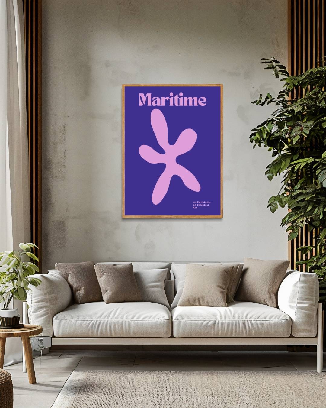 Ocean Bloom Poster – staande poster voor modern interieur