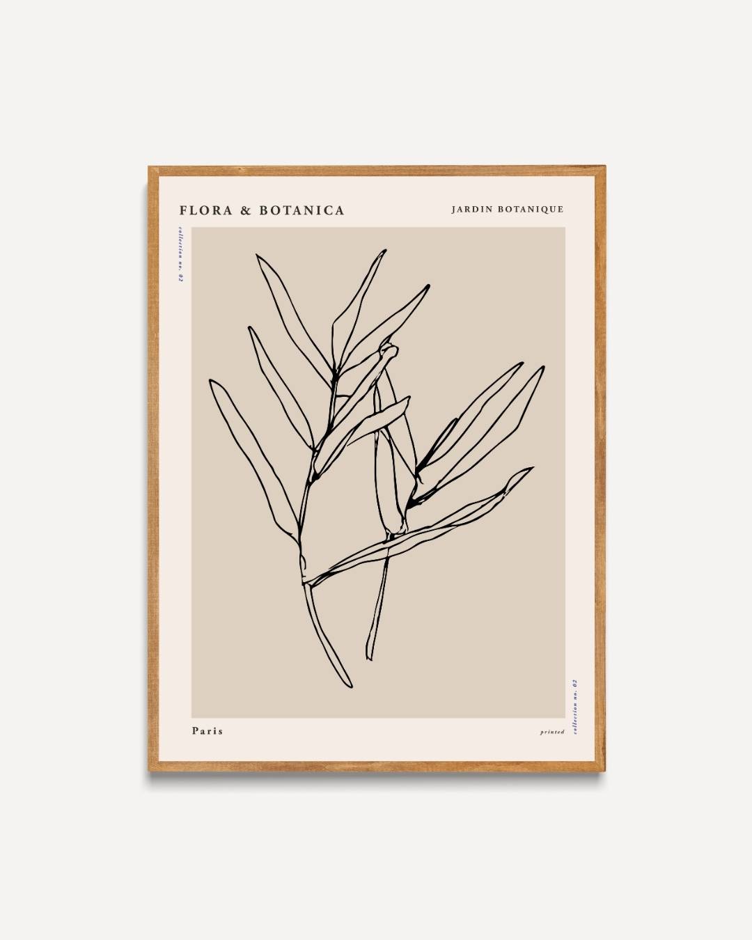 Botanische flower lijnen Poster Kunstwerk – portret poster als wanddecoratie