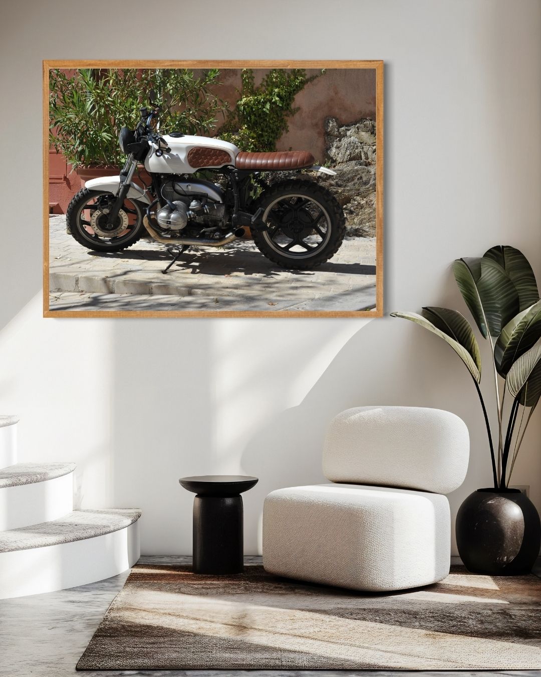 Vintage motorfiets Poster – staande poster voor modern interieur