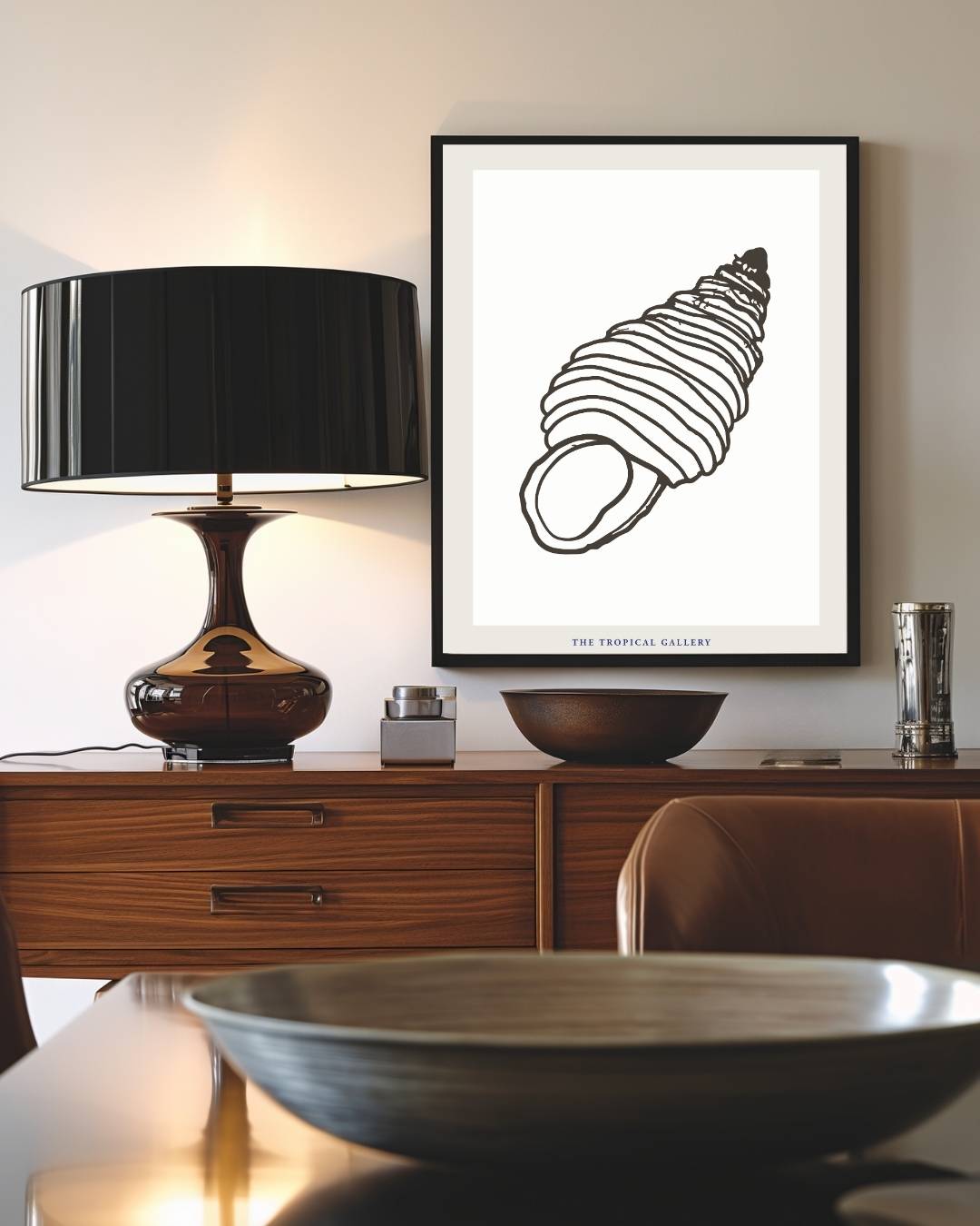 Tropische schelp Poster – staande poster voor modern interieur