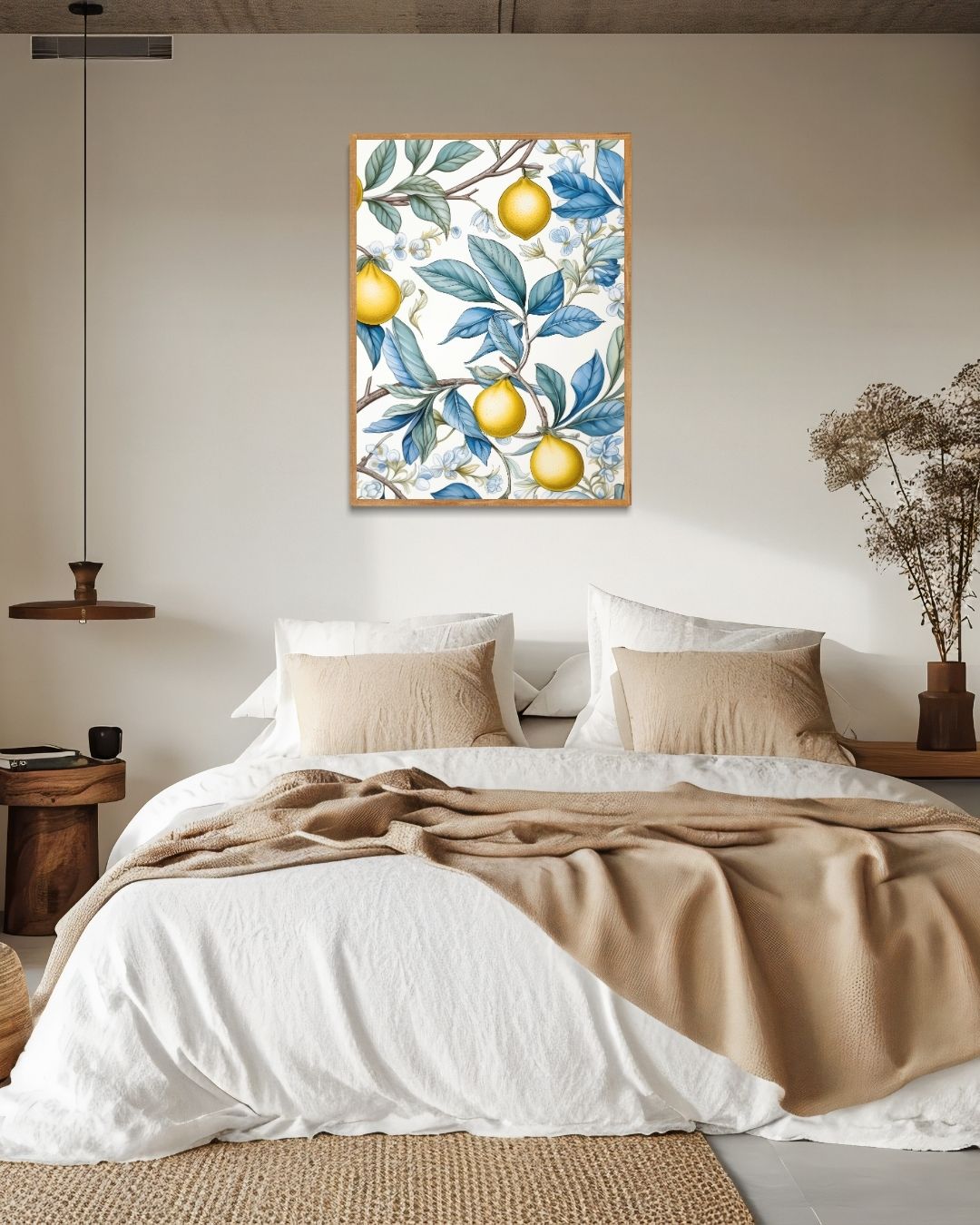 Citroentakken en bloesem Poster – staande poster voor modern interieur