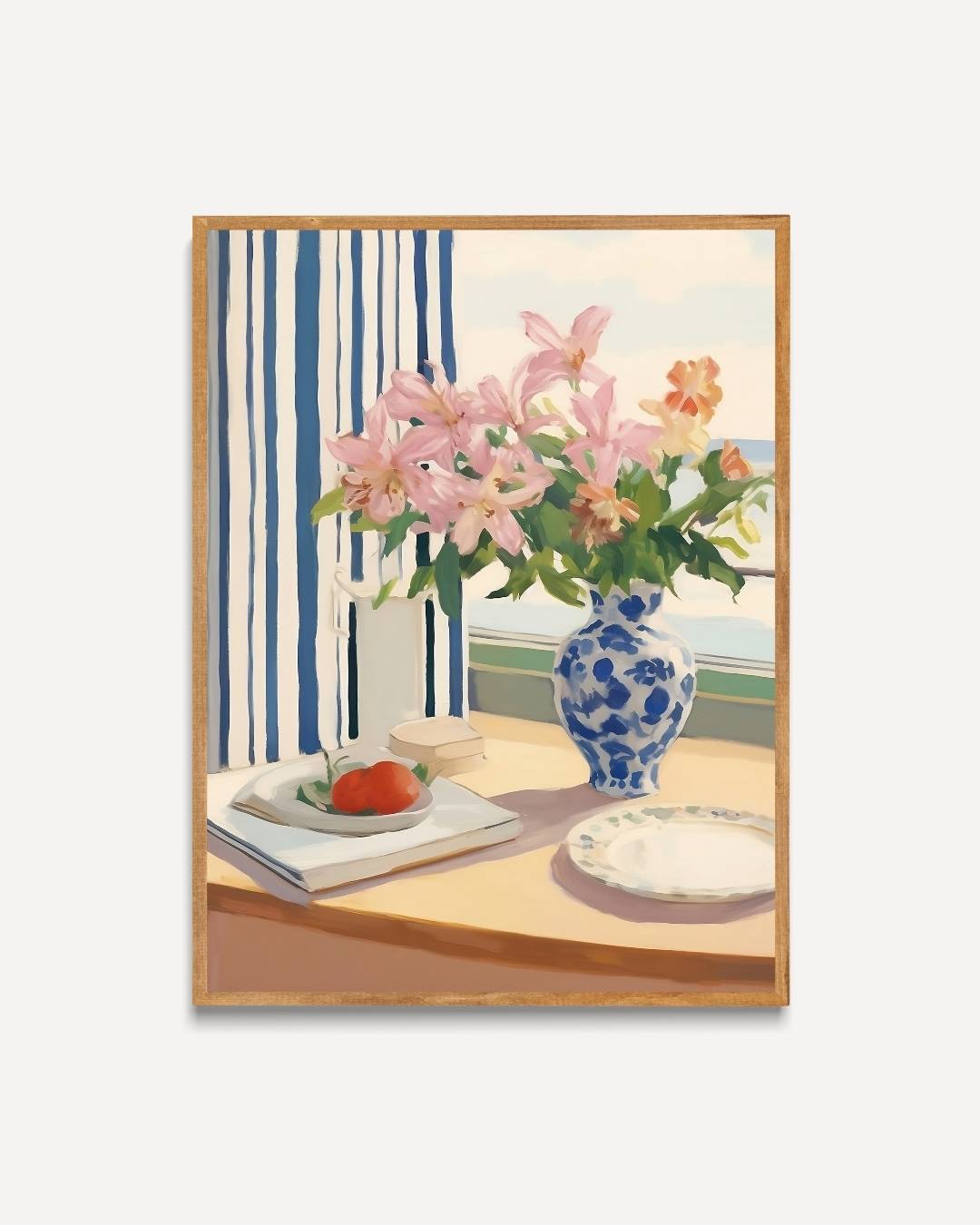 Vibrant floral still life Poster – portret poster als wanddecoratie