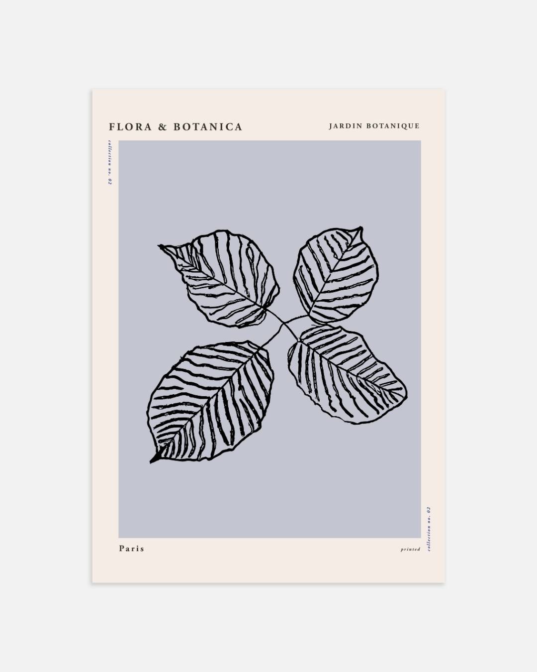Botanische symmetrie Poster Kunstwerk – portret wanddecoratie van WallArtistic
