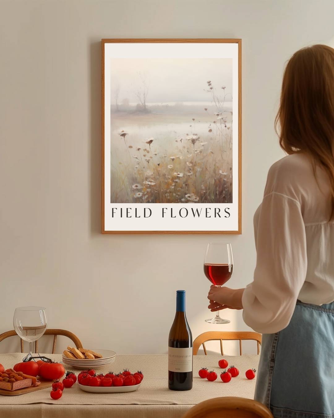 Field Flowers Poster – staande poster voor modern interieur