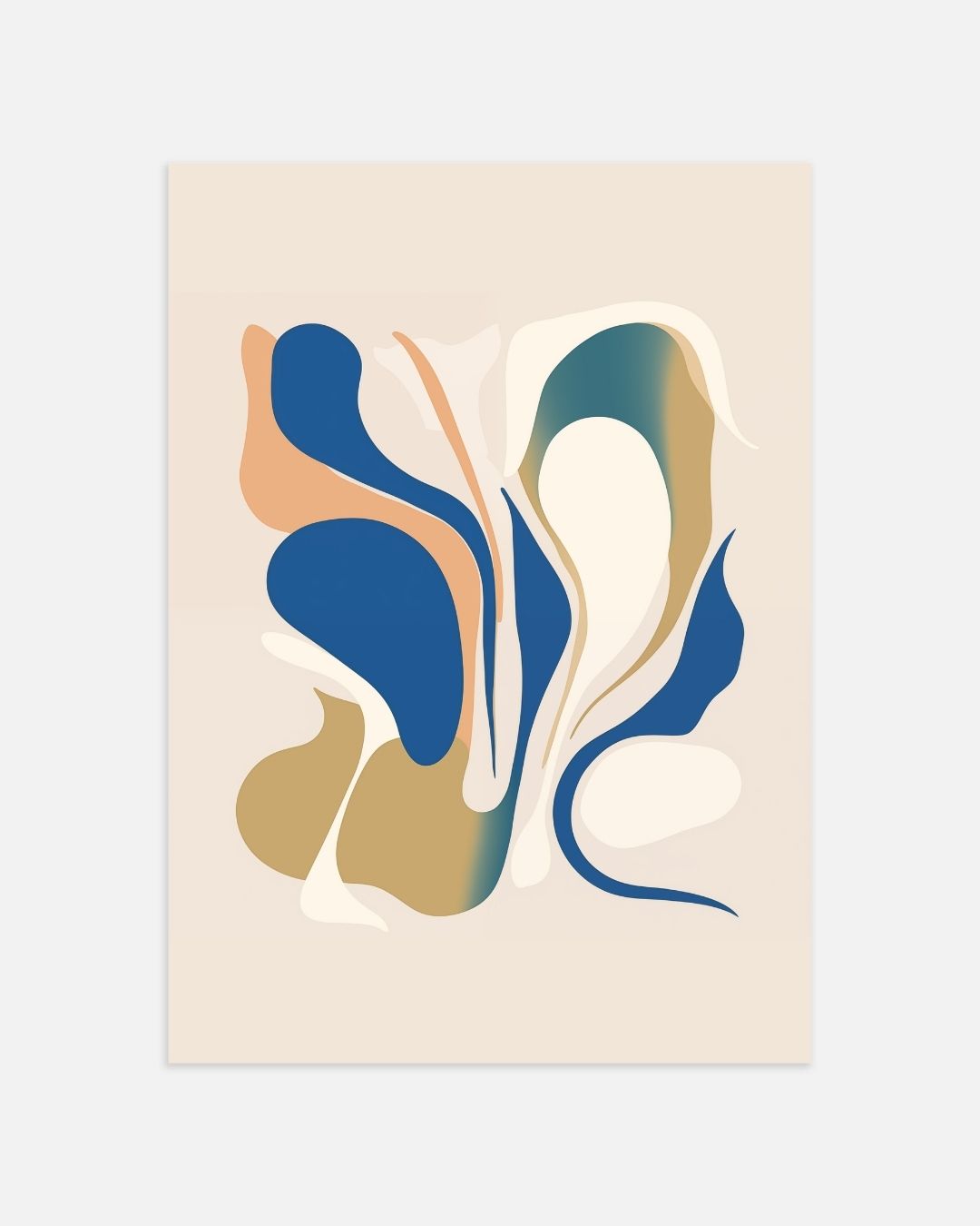 Abstracte vormen Poster – portret wanddecoratie van WallArtistic