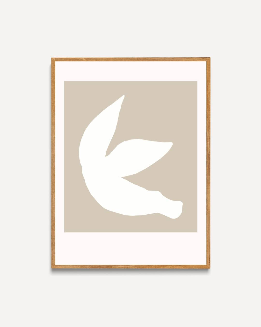 Abstract wit blad Poster – portret poster als wanddecoratie