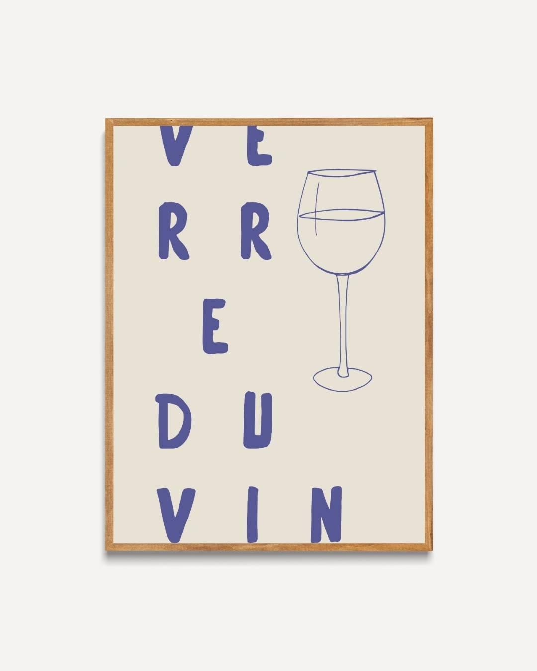 Verre du vin Poster Kunstwerk – portret poster als wanddecoratie