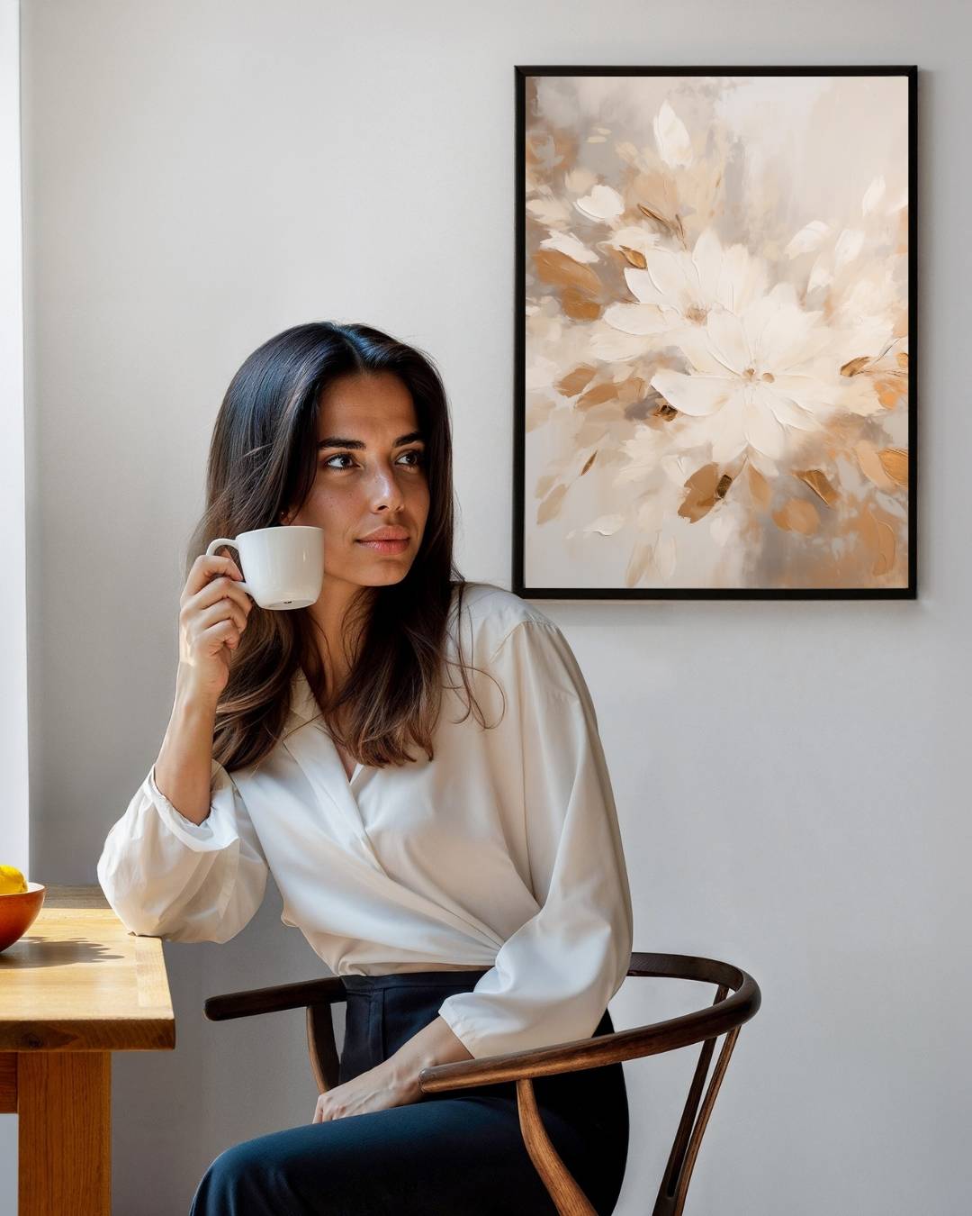 Zachte bloemendroom Poster – portret wanddecoratie van WallArtistic