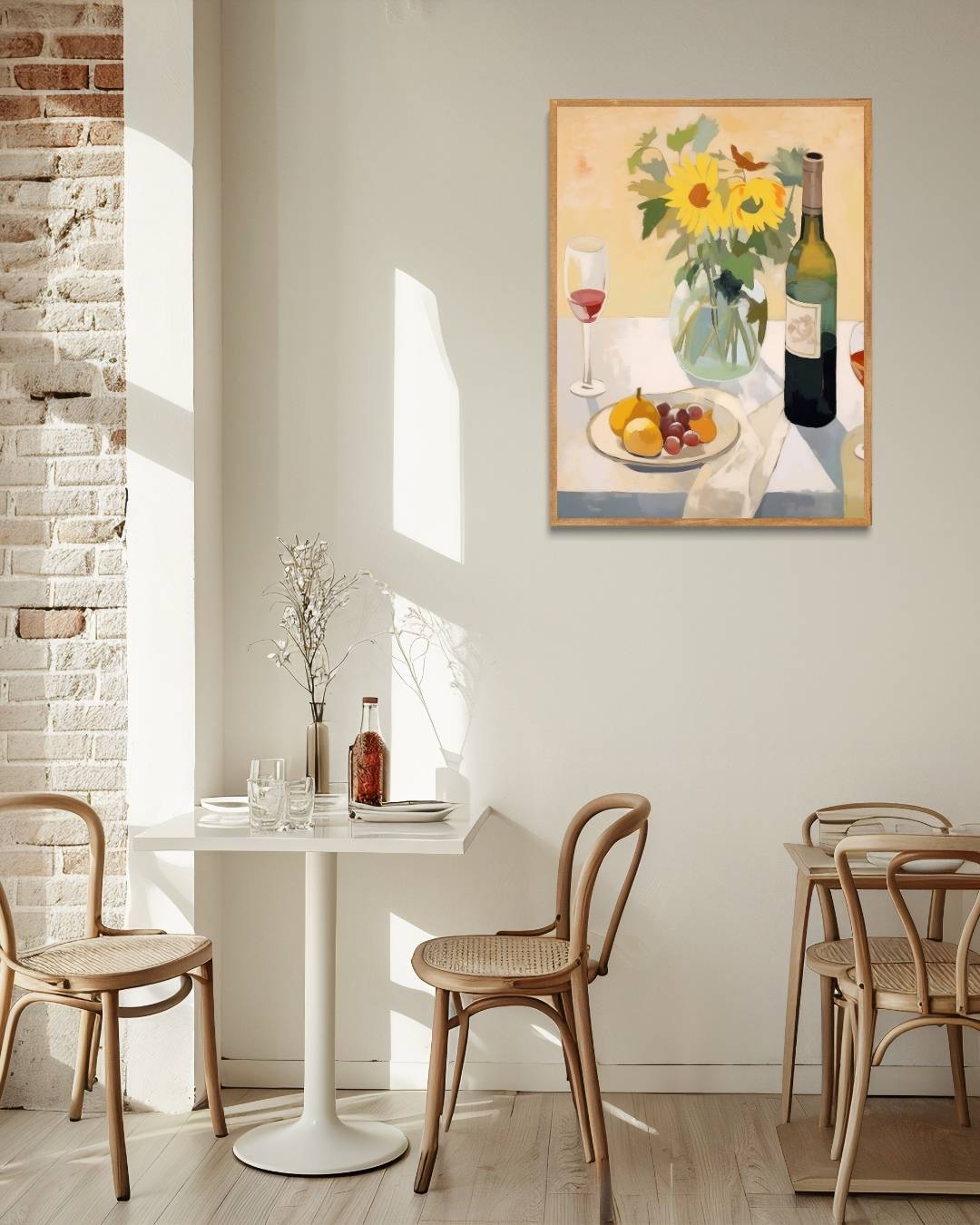 Stilleven met zonnebloemen Poster – staande poster voor modern interieur