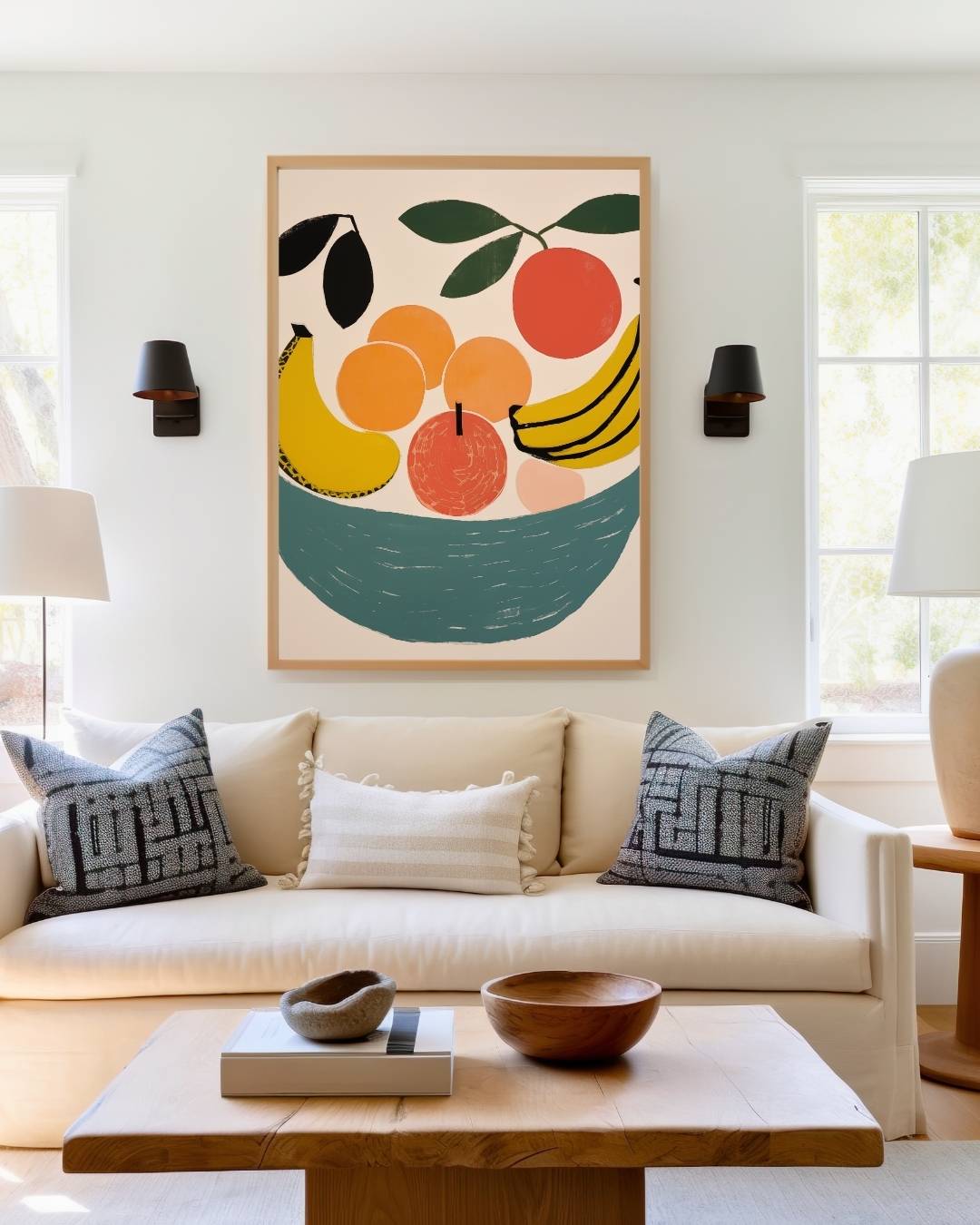 Fruitmand Poster – staande poster voor modern interieur