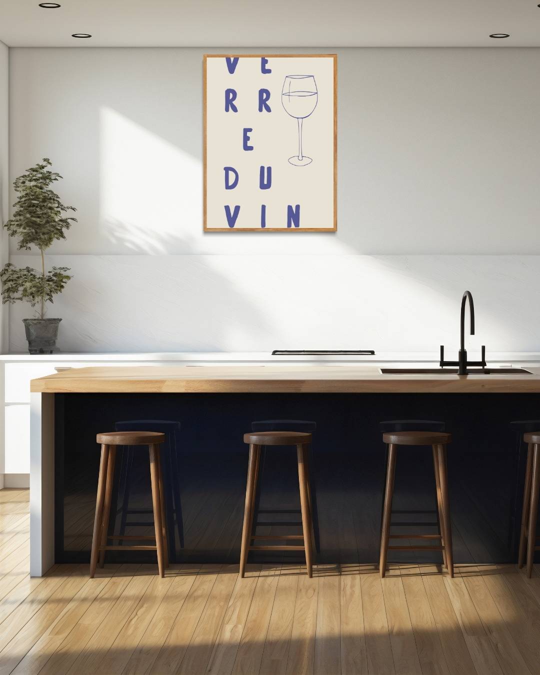 Verre du vin Poster Kunstwerk – staande poster voor modern interieur