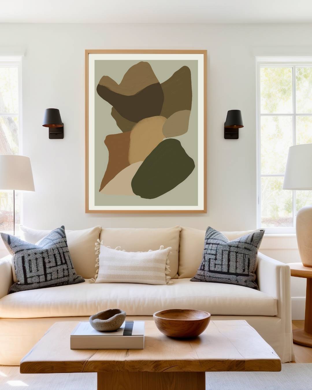Abstracte rotspartijen Poster – staande poster voor modern interieur