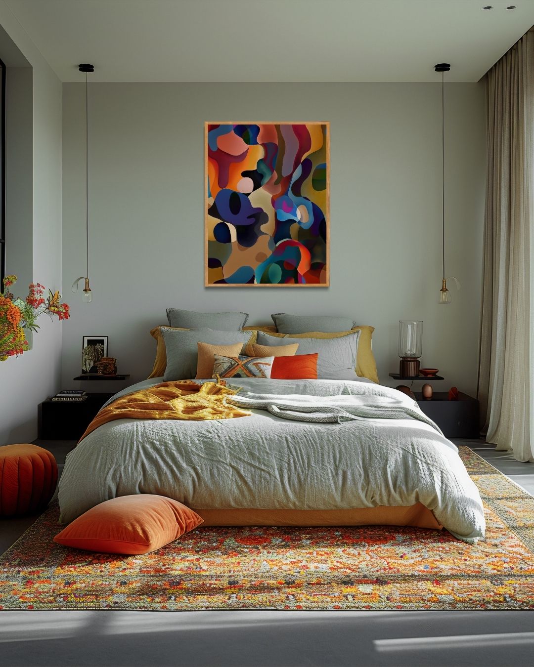 Abstract kleurenspel Poster – staande poster voor modern interieur
