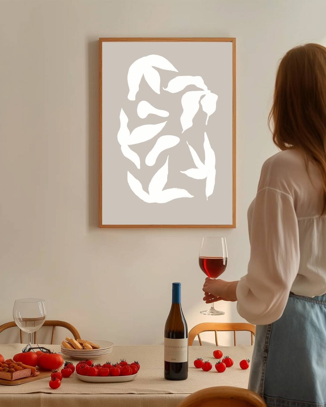 Minimalistische natuurvormen Poster – staande poster voor modern interieur
