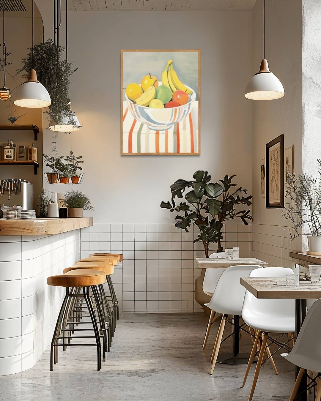 Stilleven met fruitschaal Poster – staande poster voor modern interieur