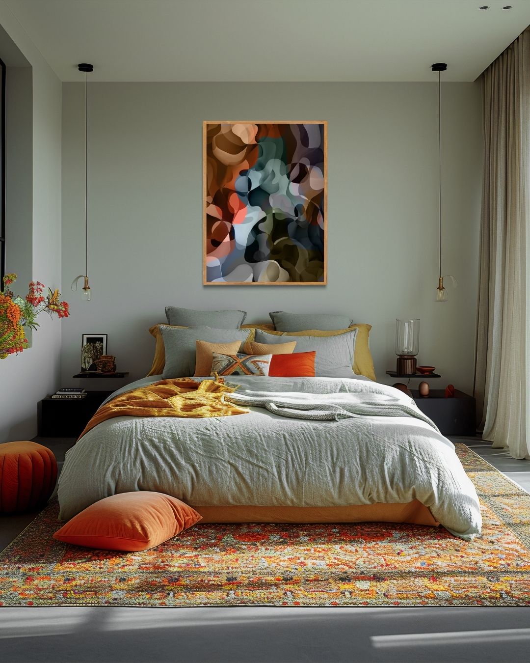 Aarde abstractie Poster – staande poster voor modern interieur