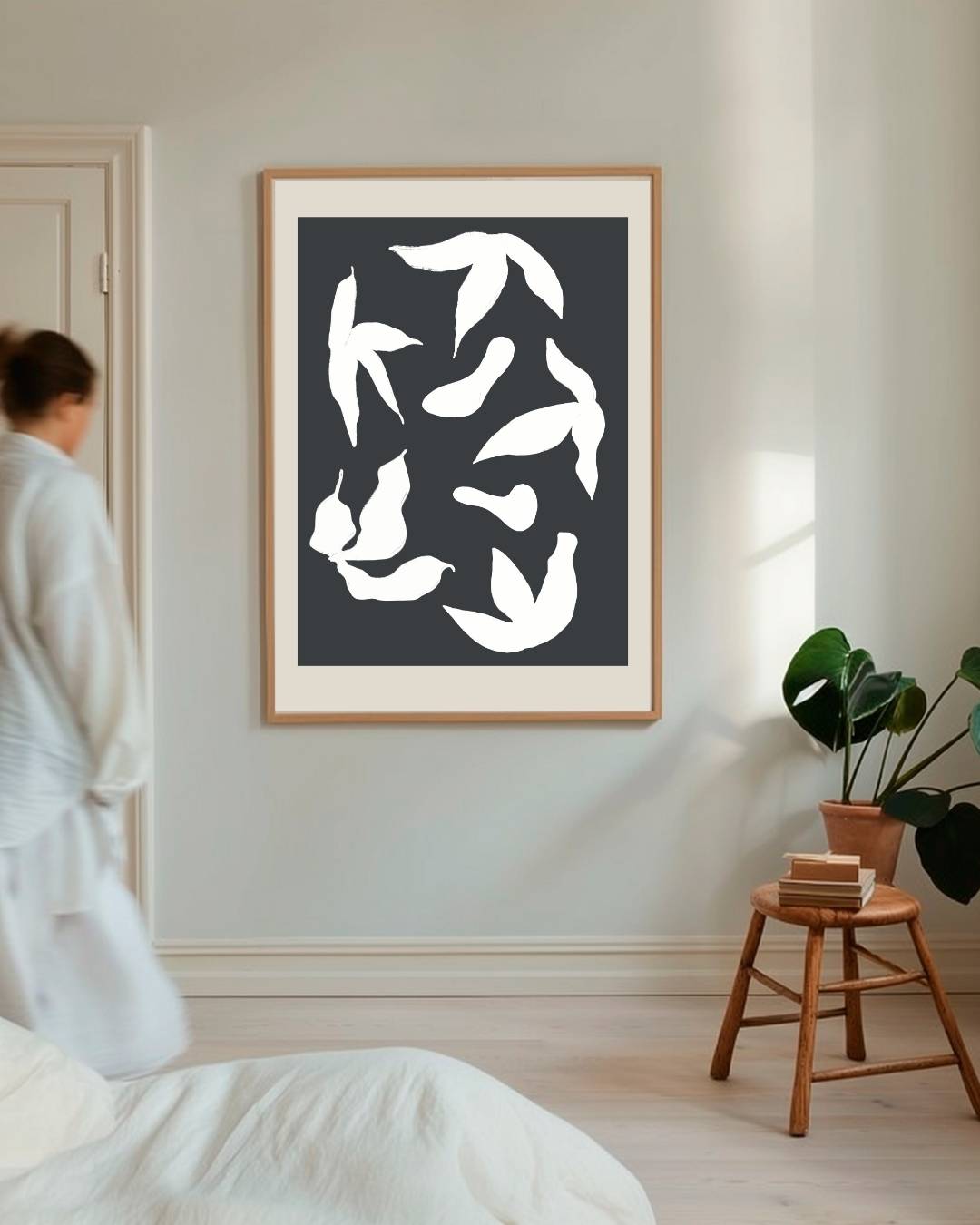 Zachte organische contouren Poster – staande poster voor modern interieur